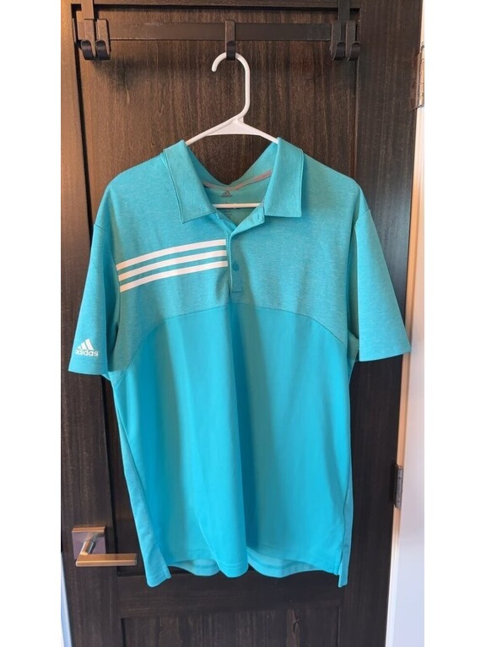 Adidas Men's Golf Polo Shirt in Turquoise 155